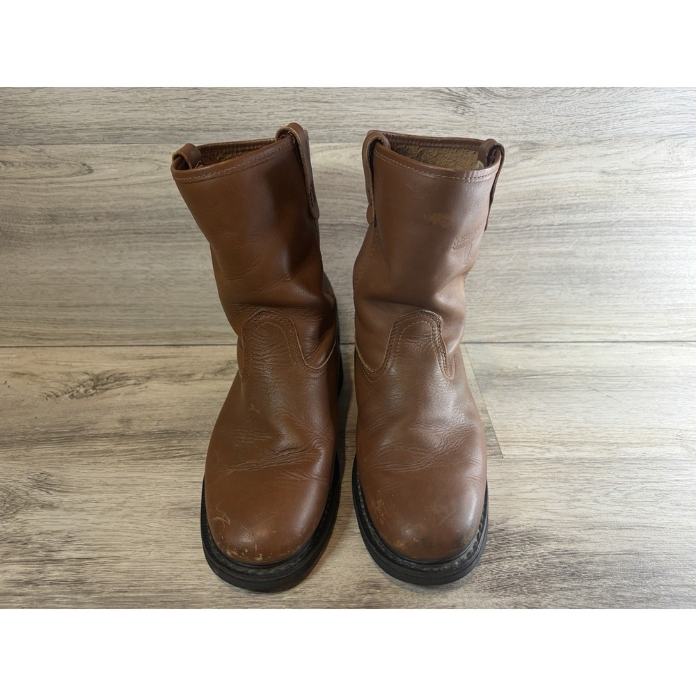 Vintage Mason Western Cowboy Roper Boots Mens 9 Leather Rodeo Ranch Riding - Picture 3 of 9
